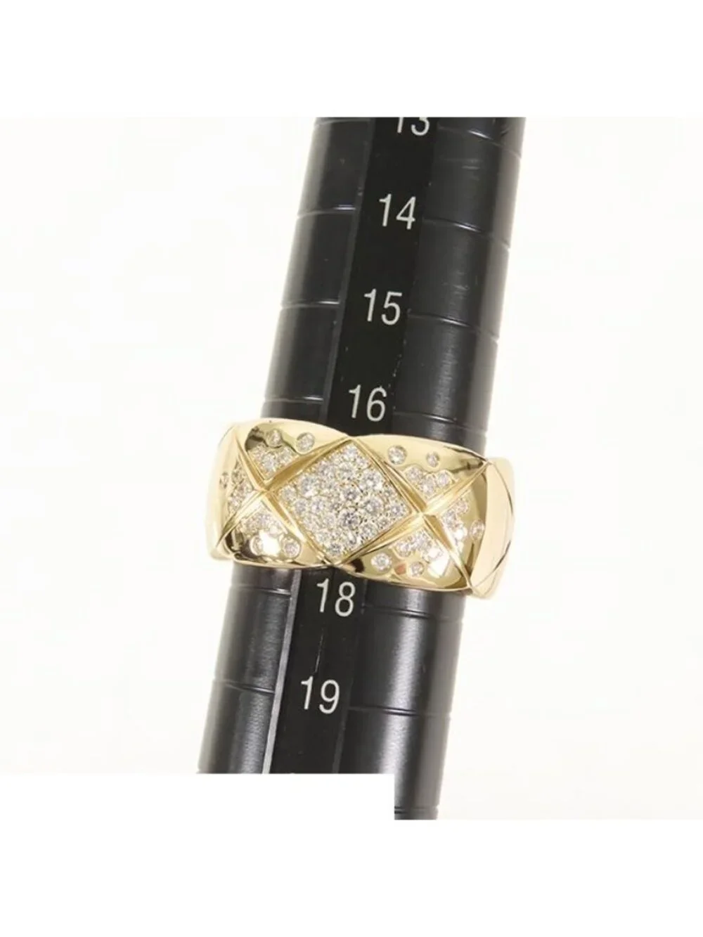 Chanel Ring Yellow Gold 18K Diamond Coco Crush Large